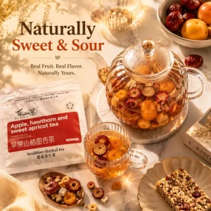 Premium Blended Apple Hawthorn Sweet Apricot Tea Goji Red Dates Organic Caffeine Free Cold Brew Bags Vitality Health Tea