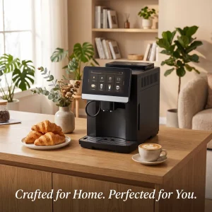 Premium Custom Electric One Touch Espresso Maker with Hot Water Steam System Cappuccino Latte for Commercial Cafe