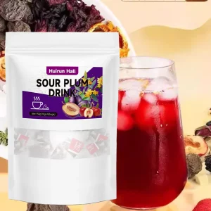 Premium Detox Sour Plum Tea 10g 15 Pyramid Bags Herbal Drink for Digestion and Body Balance