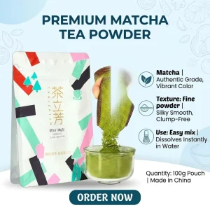 Premium Handmade Ceremonial Grade Chinese Matcha Green Tea Powder Slimming Health Tea Fresh Instant Halal Certified Bagged