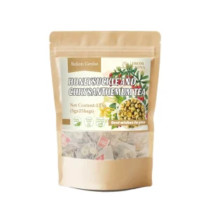 Premium Honeysuckle and Chrysanthemum Tea 5g X 25 Pyramid Bags Supports Sore Throat Relief Heat Reduction In Stock