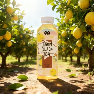 Premium Lemon Black Tea 500ml PET Bottle Portable Packaging OEM ODM Supported With Customizable Flavors