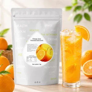 Premium Orange Flavored Powder Instant Juice Drink Mix for Cafe Restaurant Bubble Tea Manufacturer Supply