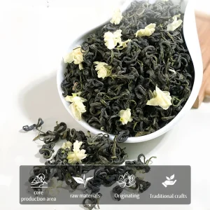 Premium Organic Loose Jasmine Flavour Ball Blooming Green Tea Leaves Drinking Tea Bags