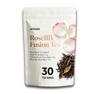 Premium Organic Rose Black Tea Dried Rose Petals Blended with Black Tea Box Packaging OEM Private Label No Additives