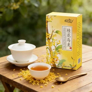 Premium Osmanthus Oolong Tea Antioxidant Rich for Skin Brightening Sugar Free Eye Strain Relief for Office Workers & Gamers