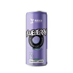 Private Label 330ml Can Blueberry Fruit Juice Sugar Free Customized Soft Drink for Picnic