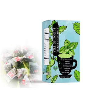 Private Label OEM Natural 14 Days Body Cleanse Metabolism Boost Ginger & Green Tea 14 Pyramid Bags Detox Slimming Tea