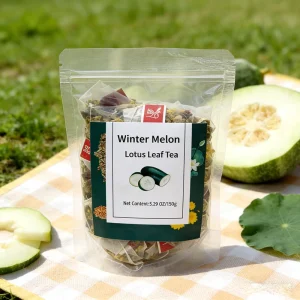 Private Label Organic Winter Melon Lotus Leaf Slimming Tea Bags Bulk Packaging Box Bottle Daily Brewing Partner for Fat Loss