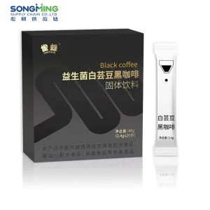 Probiotic White Kidney Bean Black Coffee 20 Bags Instant Coffee 0 Fat Coffee Powder