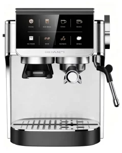 Professional 20Bar Espresso Machine 1800W All in One Grinder Milk Frothing 1.0L Tank Stainless Steel Coffee Maker