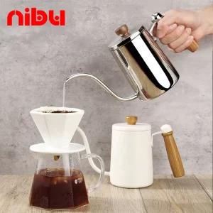 Professional 600ml Stainless Steel Eco Friendly Minimalist Design Hand Brewing Coffee Kettle Pour Over Gooseneck Coffee Pot