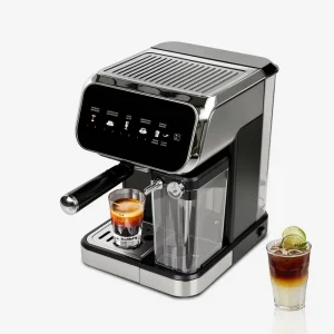 Professional Dual Boiler Coffee Machine with Milk Frother and Touch Screen for Home Use