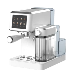 Programmable Semi Automatic Espresso Coffee Machine Portable Large Milk Tank 20 Bar Electric Touch Screen Colorful Display