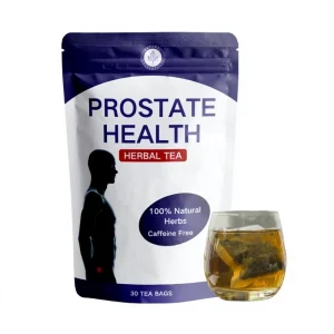 Prostate Health Herbal Tea with Pumpkin Seeds 30 Tea Bags 100% Natural Herbs Resealable Kraft Paper Pouch with Aluminum Barrier