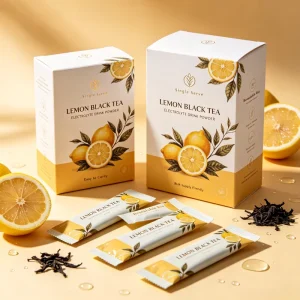 Ready Stock Lemon Black Tea Electrolyte Drink Powder Refreshing Tea Taste Sport Rehydration Powder