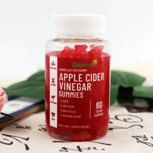 Red Apple Cider Vinegar Gummy Candy 3g 60 Count Bottle Health Function