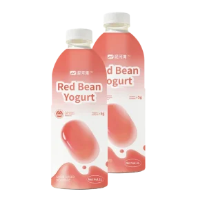 Red Bean Yogurt Healthy Gut Support Drink Customized Fermented Grain Beverage Plant Protein Milk