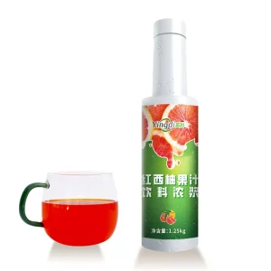 Red Grapefruit Juice Syrup Flavored Drink & Beverage Concentrated Fruit Juice for Bubble Tea Milk Tea Shop Customizable