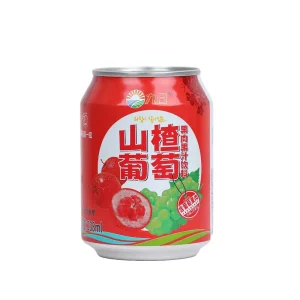 Refreshing Grape Hawthorn Aloe Sterilized Digestive Ease Juice ISO HALAL 238ml Pulp Juice Drink