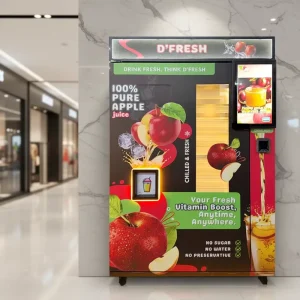 Refrigeration Fresh Apple Orange Juice Vending Machine Customized Fruit Juice Vending Machine