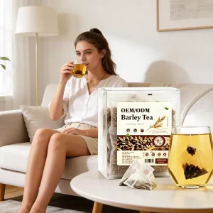 Roasted Barley Tea Bags Natural Caffeine Free Herbal Tea Vegan Friendly 30 Count for Daily Drink