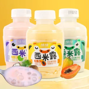 Sago Drink Cheese Mushroom Flavored Blended Lactic Acid Bacteria Yogurt Beverage in Bottle 320g