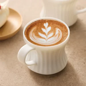 Simple Exquisite Ceramic Latte Cup Creative Pure White Cappuccino Mocha Cup