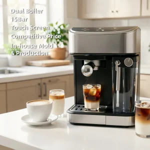 Small Home Appliances Espresso Coffee Maker Semi Automatic 15 Bar Compact Design
