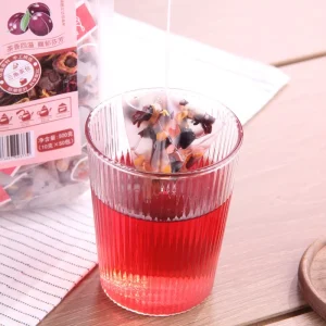 Sour Plum Flavor Tea Soup 25 Sachets Pack Refreshing Tangy Taste Natural Ingredients for Daily Drink and Seasonal Hydration