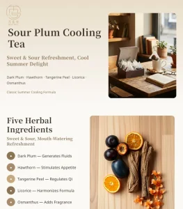 Sour Plum Health Tea Box Antioxidant Metabolic Regulation Electrolyte Supplementing Slimming Tea Bags 150g