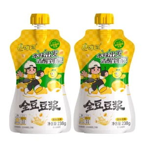 Soy Milk Natural Plant Based Beverage Lactose Free with Six Flavors Ready to Drink in Bag for Children & Adults 238g