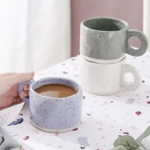 Splash Ink Simple Nordic Ceramic INS Wind Rough Pottery Coffee Cup Creative Home Personalized Water Coffee Mug