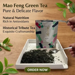 Spring Huangshan Maofeng Slimming Green Tea Chinese Famous Loose Leaf Tea Bag Packaging Bulk