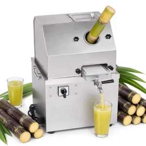 Stainless Steel Commercial Sugarcane Juicer 500W Fully Automatic Vertical Sugarcane Juicer Industrial Retail Use