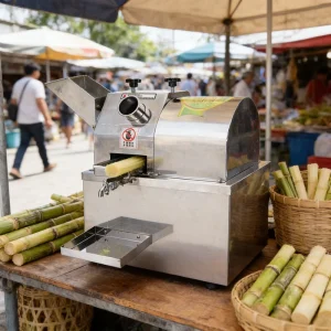 Stainless Steel Commercial Sugarcane Juicer Machine Electric Sugar Cane Press