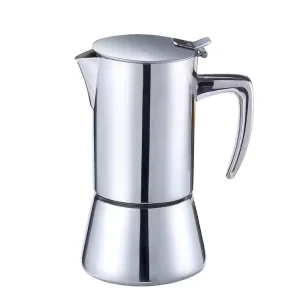 Stainless Steel Geyser Coffee Pot Mocha Machine Stovetop Espresso Moka Pot