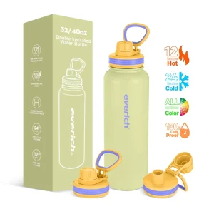 Stainless Steel Water Bottle With Handle Vacuum Bottle BPA Free Keep Hot 12H Cold 24H