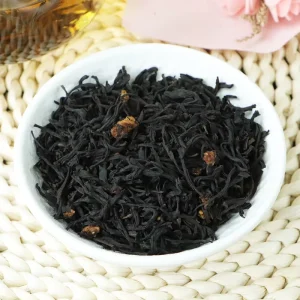 Strawberry Black Tea Loose Leaf, OEM Natural Fruity Flavor Black Tea Bulk Vacuum Packed