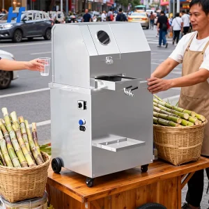 Street Business Starter Kit Automatic Sugarcane Juicer 220V 52kg