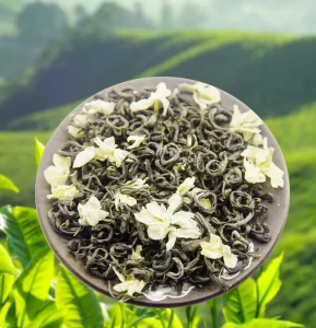 Strong Aroma Chinese Herbal Fermented Jasmine Dried Green Tea Leaves Loose Tea