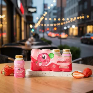 Strongly Fermented Peach Flavored Drinking Yogurt Original Yogurt Flavors Food Grade Liquid Milk Beverage