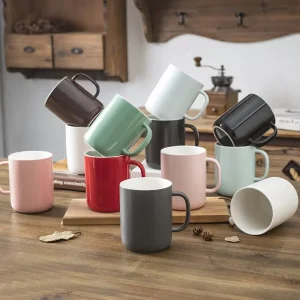 Sublimation Blank Solid Color Ceramic Coffee Mug 400ml Simple Nordic Plain Cup for Home Office Coffee Daily Use