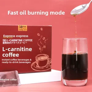 Sugar free Black Coffee Freeze dried Instant 2g Bag L carnitine Weight Loss Fruit Flavor Acidic Taste