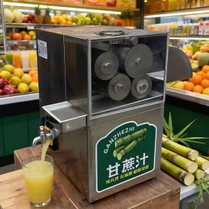 Sugarcane Extractor Four-Rod Professional Sugar Cane Juicer Stainless Steel Fruit Juicer Machine