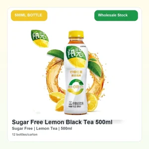 Sunshine Lemon Tea 500ml Sugar Free Lemon Flavor Black Tea Drink 12 Bottles
