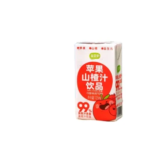 Sweet and sour taste summer fruit juice apple and hawthorn juice 125ml bag 0 added children’s beverage