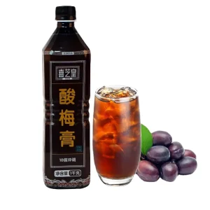 Syrup of Plum Concentrated Sour Dark Plum Bottle Packaging Low MOQ Custom Semi Permanent Ratio Juice 1 L