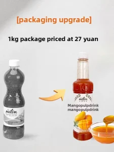 Taihu Merrill Lynch Mango Fruit Pulp Non Concentrated Juice 1000g Bottled 12 Months Shelf Life Milkshake Milk Tea Shop Special