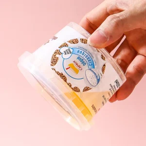 Tamper Evident 125ml 250ml 500ml Yoghurt Cup with Plastic Lid Printed Logo Frozen Safe